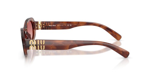 MIU MIU MU 06ZS - 26E50U - 50 Lunettes de soleil Rayé tabac Ovale