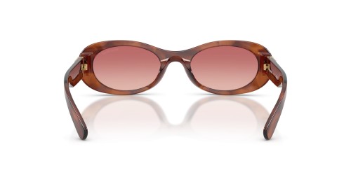 MIU MIU MU 06ZS - 26E50U - 50 Lunettes de soleil Rayé tabac Ovale