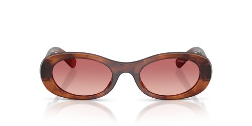 MIU MIU MU 06ZS - 26E50U - 50 Lunettes de soleil Rayé tabac Ovale
