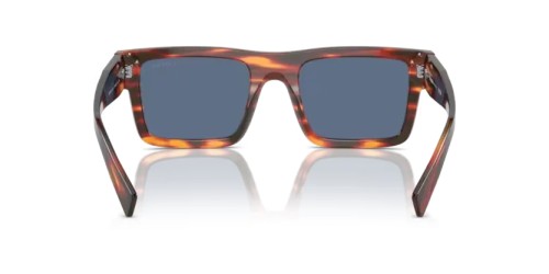 PRADA PR 19WS - 17R06A - 52 Lunettes de soleil Loupe de bois rayée Rectangle