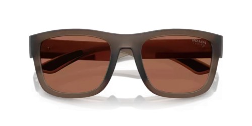 Prada Linea Rossa PS 01ZS - 29F50A - 56 Lunettes de soleil Translucide marron Coussin