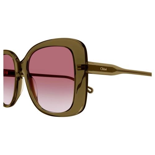 Chloé CH0125SA - 004 - 57 Lunettes de soleil Vert Angulaire