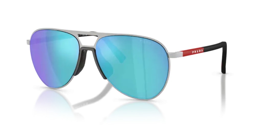Prada Linea Rossa PS 53ZS - 1BC08R - 59 Lunettes de soleil Argent Pilote (Aviateur)