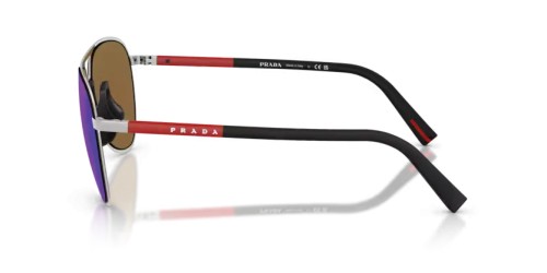 Prada Linea Rossa PS 53ZS - 1BC08R - 59 Lunettes de soleil Argent Pilote (Aviateur)