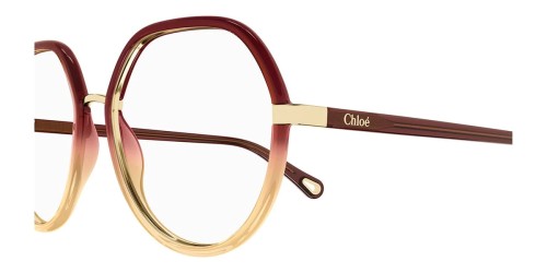 Chloé CH0131O - 006 - 54 Cadres optiques Marron, Rouge Angulaire