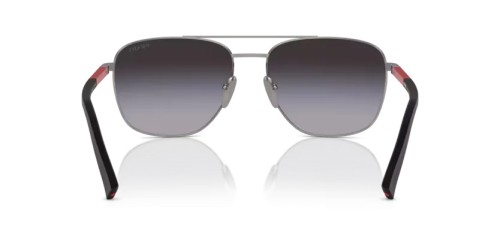 Prada Linea Rossa PS 54ZS - 5AV09U - 60 Lunettes de soleil Métal bleu-gris Ovale
