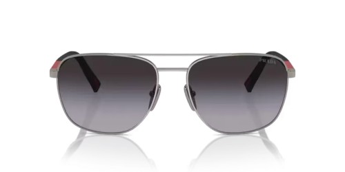 Prada Linea Rossa PS 54ZS - 5AV09U - 60 Lunettes de soleil Métal bleu-gris Ovale