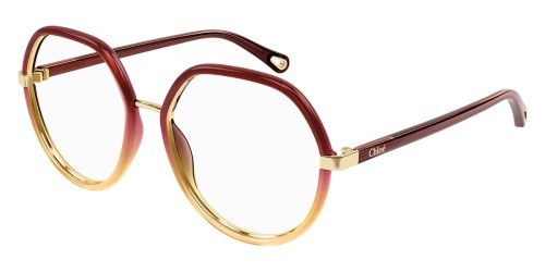 Chloé CH0131O - 006 - 54 Cadres optiques Marron, Rouge Angulaire
