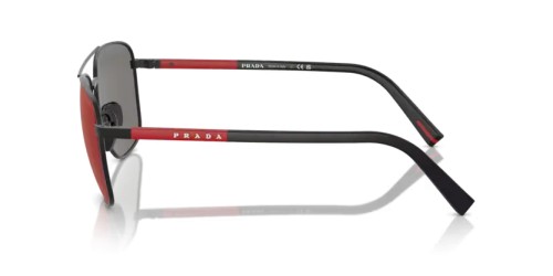 Prada Linea Rossa PS 54ZS - DG008F - 60 Lunettes de soleil Noir caoutchouté Ovale