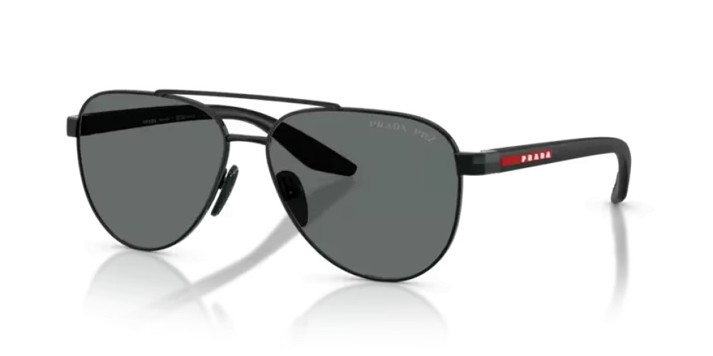 Prada Linea Rossa PS A52S - 1AB5Z1 - 58 - AVEC DES VERRES POLARISÉS Lunettes de soleil Noir Pilote (Aviateur)