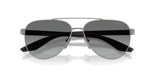 Prada Linea Rossa PS A52S - 5AV3M1 - 58 Lunettes de soleil Métal bleu-gris Pilote (Aviateur)