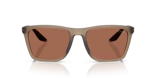 Prada Linea Rossa PS B08S - 29F50A - 56 Lunettes de soleil Marron mat Coussin