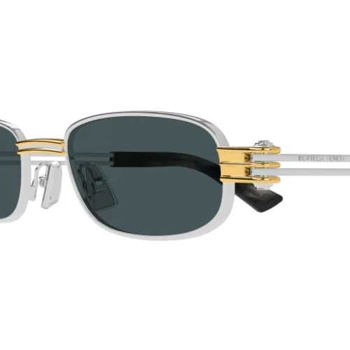 Bottega Veneta BV 1381S - 003 - 50 Lunettes de soleil Argent Rectangle