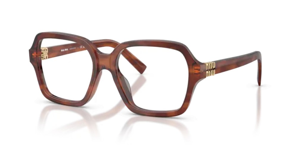 MIU MIU MU 03YV - 26E1O1 - 54 Cadres optiques Rayé tabac Angulaire