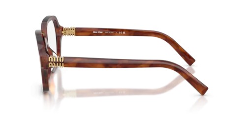 MIU MIU MU 03YV - 26E1O1 - 54 Cadres optiques Rayé tabac Angulaire