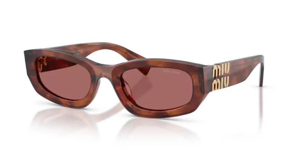 MIU MIU MU B04S - 26E80B - 53 Lunettes de soleil Rayé tabac Irrégulier