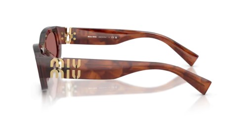 MIU MIU MU B04S - 26E80B - 53 Lunettes de soleil Rayé tabac Irrégulier