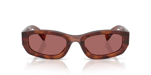 MIU MIU MU B04S - 26E80B - 53 Lunettes de soleil Rayé tabac Irrégulier