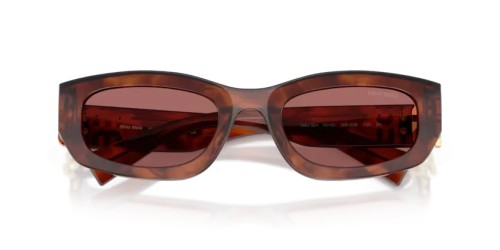 MIU MIU MU B04S - 26E80B - 53 Lunettes de soleil Rayé tabac Irrégulier