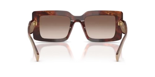 PRADA PR D01S - 00K10S - 52 Lunettes de soleil Caramel écaille Rectangle