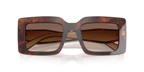 PRADA PR D01S - 00K10S - 52 Lunettes de soleil Caramel écaille Rectangle
