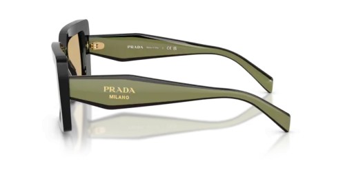 PRADA PR D01S - 03K10R - 52 Lunettes de soleil Noir Rectangle