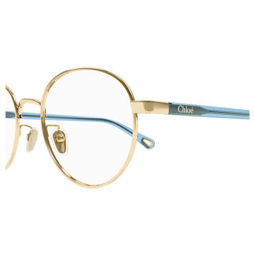 Chloé CH0216OA - 005 - 52 Cadres optiques Or, Bleu Coussin arrondi