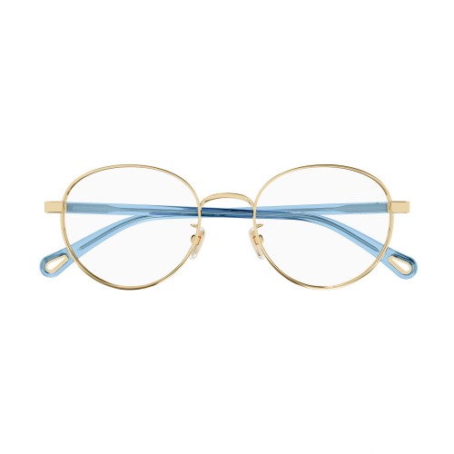 Chloé CH0216OA - 005 - 52 Cadres optiques Or, Bleu Coussin arrondi