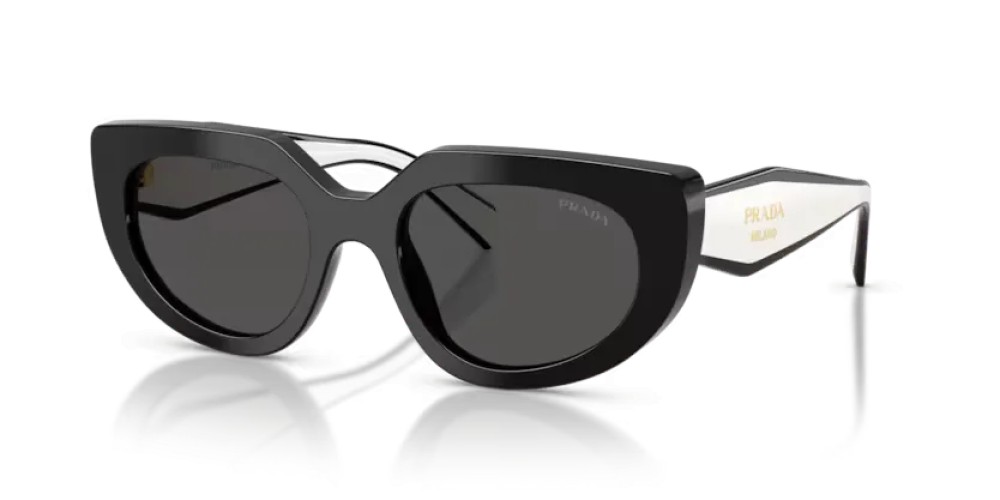 PRADA PR D02S - 20G08Z - 53 Lunettes de soleil Noir Ovale