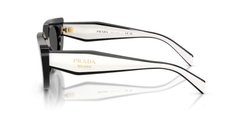 PRADA PR D02S - 20G08Z - 53 Lunettes de soleil Noir Ovale