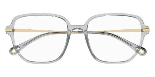 Chloé CH0218OA - 002 - 55 Cadres optiques Gris, Or Angulaire
