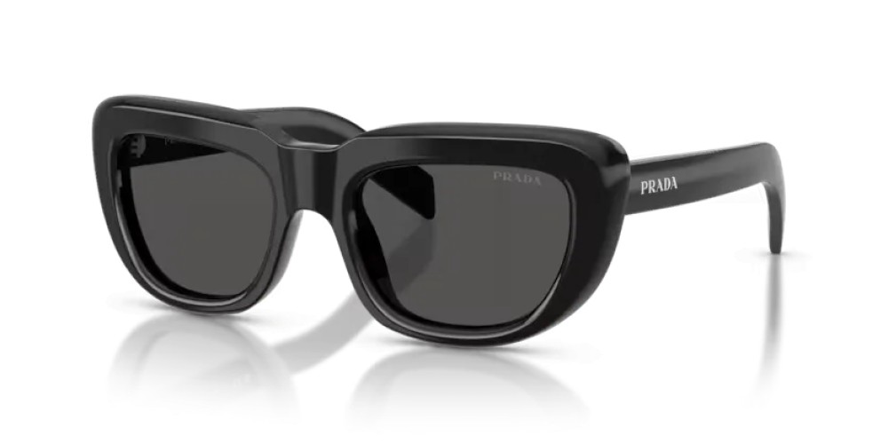 PRADA PR D07S - 16K08Z - 53 Lunettes de soleil Noir Rectangle