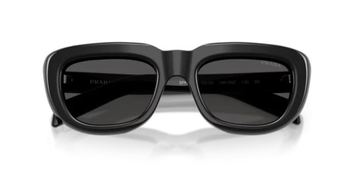 PRADA PR D07S - 16K08Z - 53 Lunettes de soleil Noir Rectangle