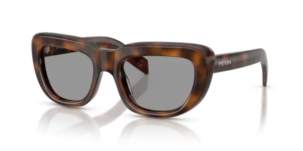 PRADA PR D07S - 20D50Q - 53 Lunettes de soleil Genévrier écaille Rectangle