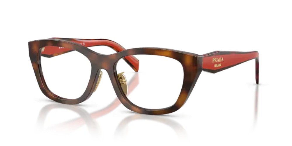 PRADA PR D11VD - 01K1O1 - 53 Cadres optiques Havane genévrier Irrégulier