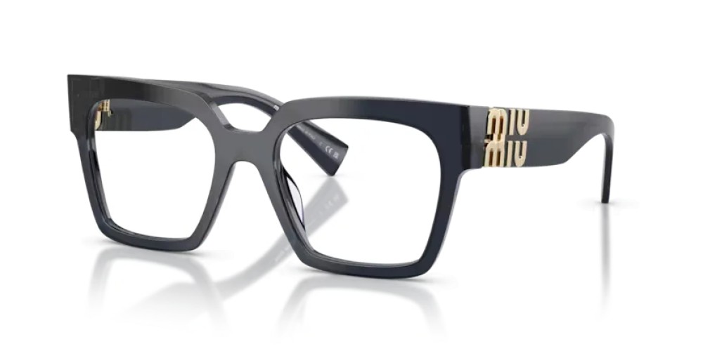 MIU MIU MU 04UV - 08Q1O1 - 52 Cadres optiques Bleu transparent Angulaire