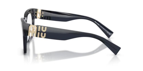 MIU MIU MU 04UV - 08Q1O1 - 52 Cadres optiques Bleu transparent Angulaire
