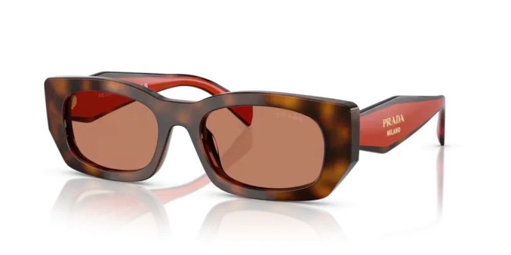 PRADA PR B05S - 01K90Q - 53 Lunettes de soleil Écaille genévrier/terre cuite Coussin