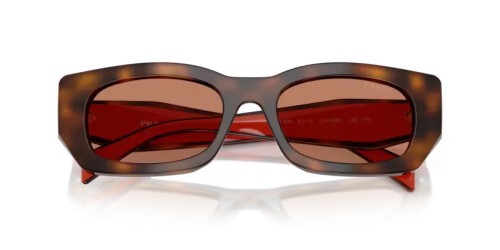 PRADA PR B05S - 01K90Q - 53 Lunettes de soleil Écaille genévrier/terre cuite Coussin