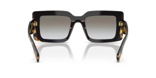 PRADA PR D01S - 0CD80L - 52 Lunettes de soleil Noir/écaille moyenne Rectangle