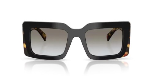 PRADA PR D01S - 0CD80L - 52 Lunettes de soleil Noir/écaille moyenne Rectangle
