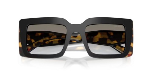PRADA PR D01S - 0CD80L - 52 Lunettes de soleil Noir/écaille moyenne Rectangle