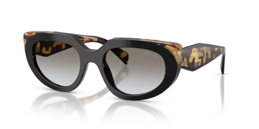PRADA PR D02S - 0CD80L - 53 Lunettes de soleil Noir/écaille moyenne Ovale