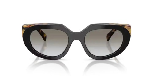 PRADA PR D02S - 0CD80L - 53 Lunettes de soleil Noir/écaille moyenne Ovale