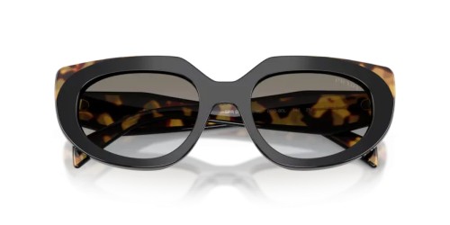 PRADA PR D02S - 0CD80L - 53 Lunettes de soleil Noir/écaille moyenne Ovale