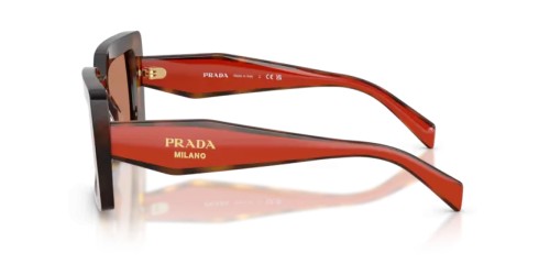 PRADA PR D01S - 01K90Q - 52 Lunettes de soleil Écaille genévrier/terre cuite Rectangle