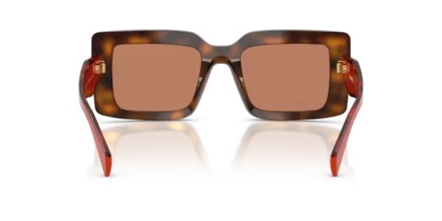 PRADA PR D01S - 01K90Q - 52 Lunettes de soleil Écaille genévrier/terre cuite Rectangle
