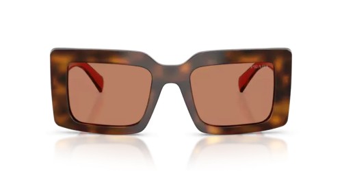PRADA PR D01S - 01K90Q - 52 Lunettes de soleil Écaille genévrier/terre cuite Rectangle
