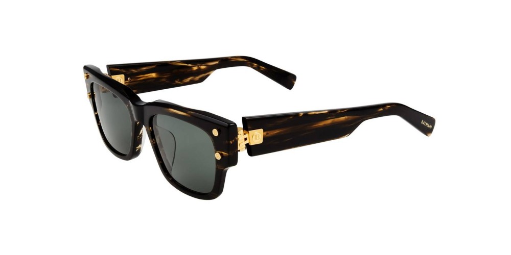Balmain BPS-118 B-IV - B - 53 Lunettes de soleil Noir, À motifs Angulaire