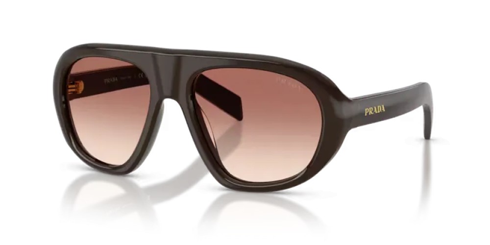PRADA PR C05S - 27I70X - 57 Lunettes de soleil Cigare Irrégulier